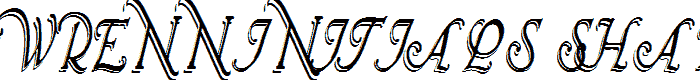 Wrenn Initials Shadowed Cond font